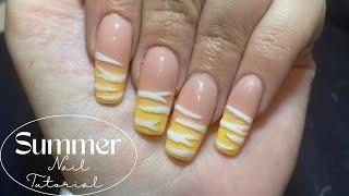 Orange Summer Nail Tutorial - Polygel Nails - Inspired by NailsByVic