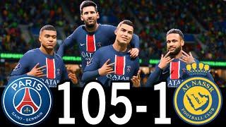 FC 24 -MESSI RONALDO NEYMAR & MBAPPE | ALL STARS |  AL NASSR 100-0 MANCHESTER UNITED