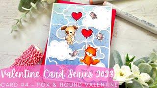 Valentine Card Series 2023 #4 | Hello Bluebird | Copic Coloring a Cloudy Sky Scene