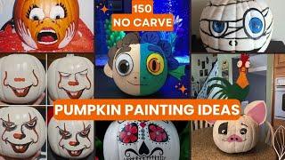 150 Pumpkin Painting ideas - Best No carve pumpkin decorating