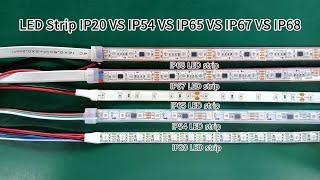 LED Strip IP20 VS IP65 VS IP67 VS IP54 VS IP68