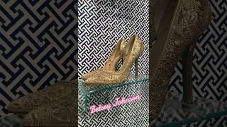 Betsey Johnson gold crystal shimmer pumps