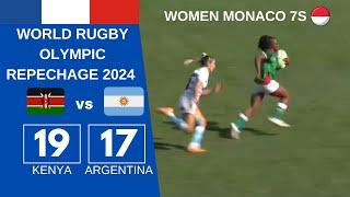 Kenya vs Argentina Monaco 7s World Rugby Olympics Repechage 2024