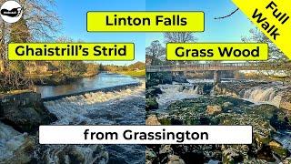 Linton Falls, Ghaistrill's Strid and Grass Wood Walk from Grassington (Full 4k Video Walk)