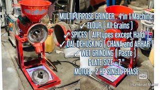 2H.P Single Phase MULTIPURPOSE GRINDER 4 in 1 Machine, FLOUR All Grains,SPICES ️+91 90390 63289