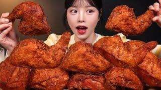 Crispy Huge Fried Chicken Legs Mukbang! Beer ASMR