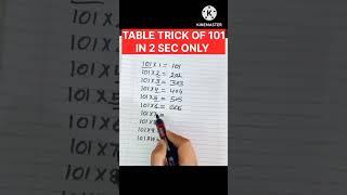 101 Times table Trick#multiplication #pahada