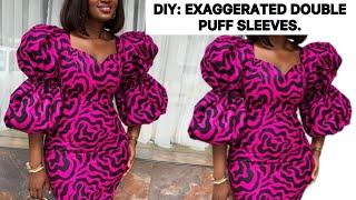 How to Cut and Sew an Exaggerated Double Puff Sleeve| Easily Cutting and Sewing Tutorial.