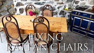 Fixing RATTAN CHAIRS/ DIY cane chairs