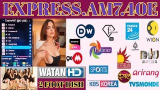 How To Set 40E Express Satellite Latest Update 2024 || express am 7 40e new channel list