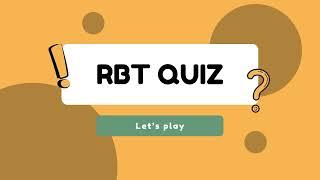 RBT Practice Test - Quiz 1 | Quizzma