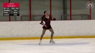 2023-24 Skate Canada Challenge. Junior Women FP. Lulu Lin