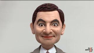Clay Sculpture: Mr Bean, the full figure sculpturing process from scratch ||Clay Artisan JAY ||