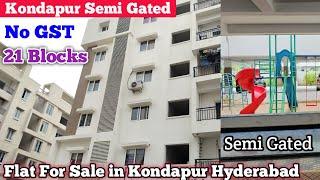 No GST Flat For Sale in Kondapur Hyderabad | Semi Gated Flat For Sale in Kondapur | #kondapur #flats