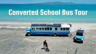 40ft Off-Grid School Bus Conversion Tour: Our Beach House on Wheels Bluenose Bus