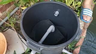 DIY Aquaponics filter design , fish pond filter