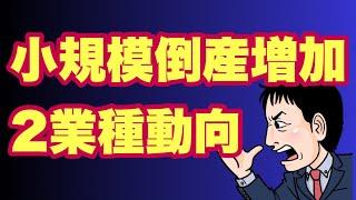 【あの２業種の動向は？】倒産小規模化傾向。今後は？