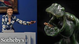 Fabergé’s Nephrite Hippopotamus Cigar Lighter Ignites Bidding Battle at Sotheby’s