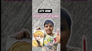 Let’s Draw Zenitsu Agatsuma !! #shorts  #art #youtube