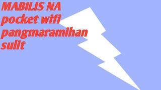 MABILIS NA POCKET WIFI SULIT PANG MARAMIHANG DEVICE