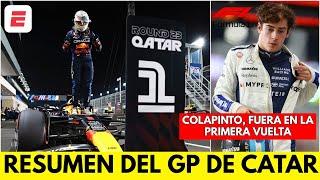 DOMINANTE VICTORIA de VERSTAPPEN en GP de CATAR. COLAPINTO CHOCÓ en la primera vuelta | Fórmula 1