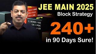 JEE Main 2025 Block Strategy | 240+ in 90 days | A Perfect Study Plan