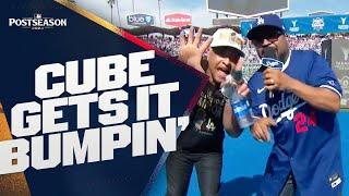 Ice Cube performs at Dodgers World Series parade and parties with Dave Roberts!