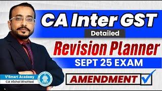 Study Planner | CA INTER | SEPT 25 | CA Vishal Bhattad | Vsmart Academy