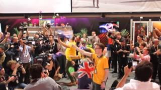 Australia's first Eurovision entry ever - Reaction in the Press Centre