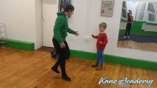 Little man's first Irish Dance lesson