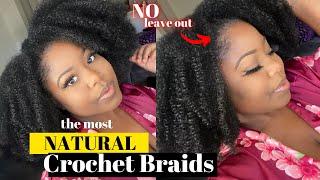 $7 NATURAL CROCHET BRAIDS | NO Leave Out |  Protective Style for Natural Hair