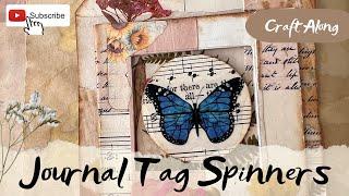 Junk Journal With Me ~ Journal Tag Spinners 14 NATURE #junkjournaljuly