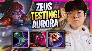 ZEUS TESTING AURORA TOP IN EUW SOLOQ! - T1 Zeus Plays Aurora TOP vs Corki! | Bootcamp 2024