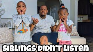 SIBLINGS DIDNT LISTEN TO PARENT. THEY REGRET IT!!!