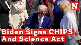 Biden Signs CHIPS And Science Act: An 'Investment In America Itself'