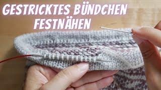 Stricktipp: Umgeschlagenes Strick-Bündchen vernähen!