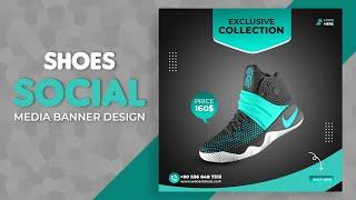 How to Design Shoes Banner for Social Media in Photoshop