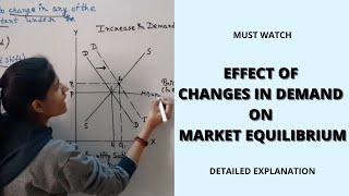 Effect of changes in demand on market equilibrium | Increase and decrease in demand  #Part3 #Class11