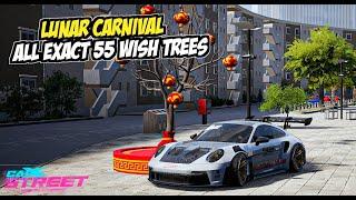 CarX Street Update 1.9.0 - All 55 Lunar carnival Wish trees Locations 