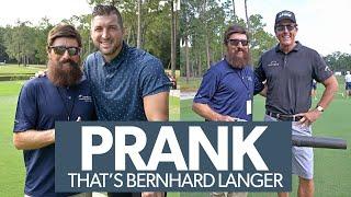 Bernhard Langer goes undercover as a maintenance guy to prank players