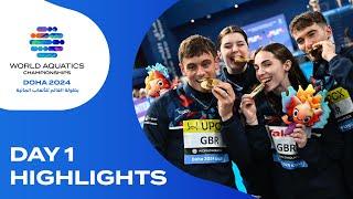 Day 1 | Highlights | World Aquatics Championships - Doha 2024