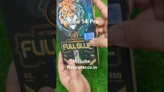 Realme 14 Pro Best Quality Full Glue Curved Tempered Glass Screen Protector Guard.