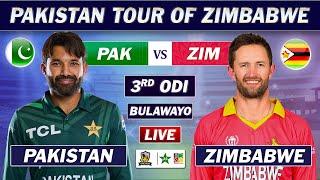 PAKISTAN vs ZIMBABWE 3rd ODI Match LIVE COMMENTARY | PAK vs ZIM ODI MATCH LIVE | ZIM 20 OV