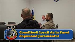 Consilierii locali de la Carei depunând jurământul