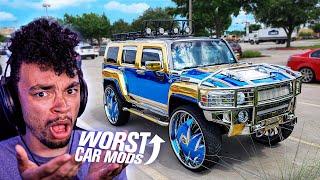 WE React to the WORST Car Mods!