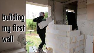 I Am Building a Shower Wall in Kitchen !?!?? | Martinas Life