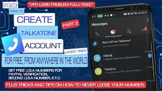 LATEST TRICK: TALKATONE VPN LOGIN ERROR FIXED.GET FREE USA NUMBER FOR PAYPAL CREATION, WHATSAPP.