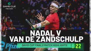 Rafa's Last Professional Match? | Rafael Nadal v Botic van de Zandschulp Highlights | Davis Cup 2024