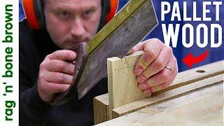 HAND CUT DOVETAILS // Pallet Wood Project