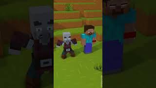 Pillager Encounters Herobrine on the Villager map⌚|  Transform Watch